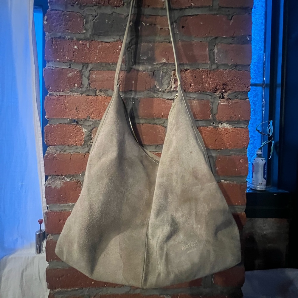 Green Suede Margot New York Tote Bag ( Gabi Maxi style)